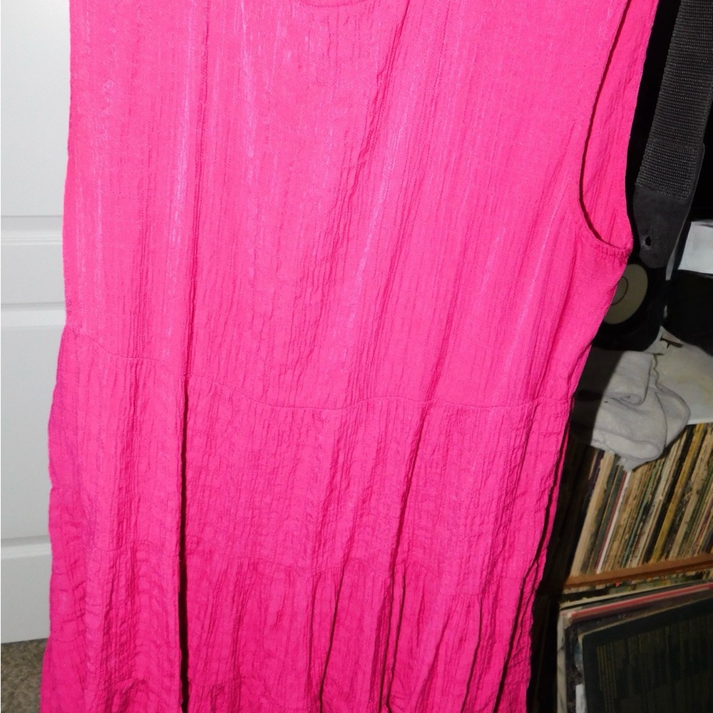 Knox Rose XXL Sleeveless Hot Pink Textured Dress